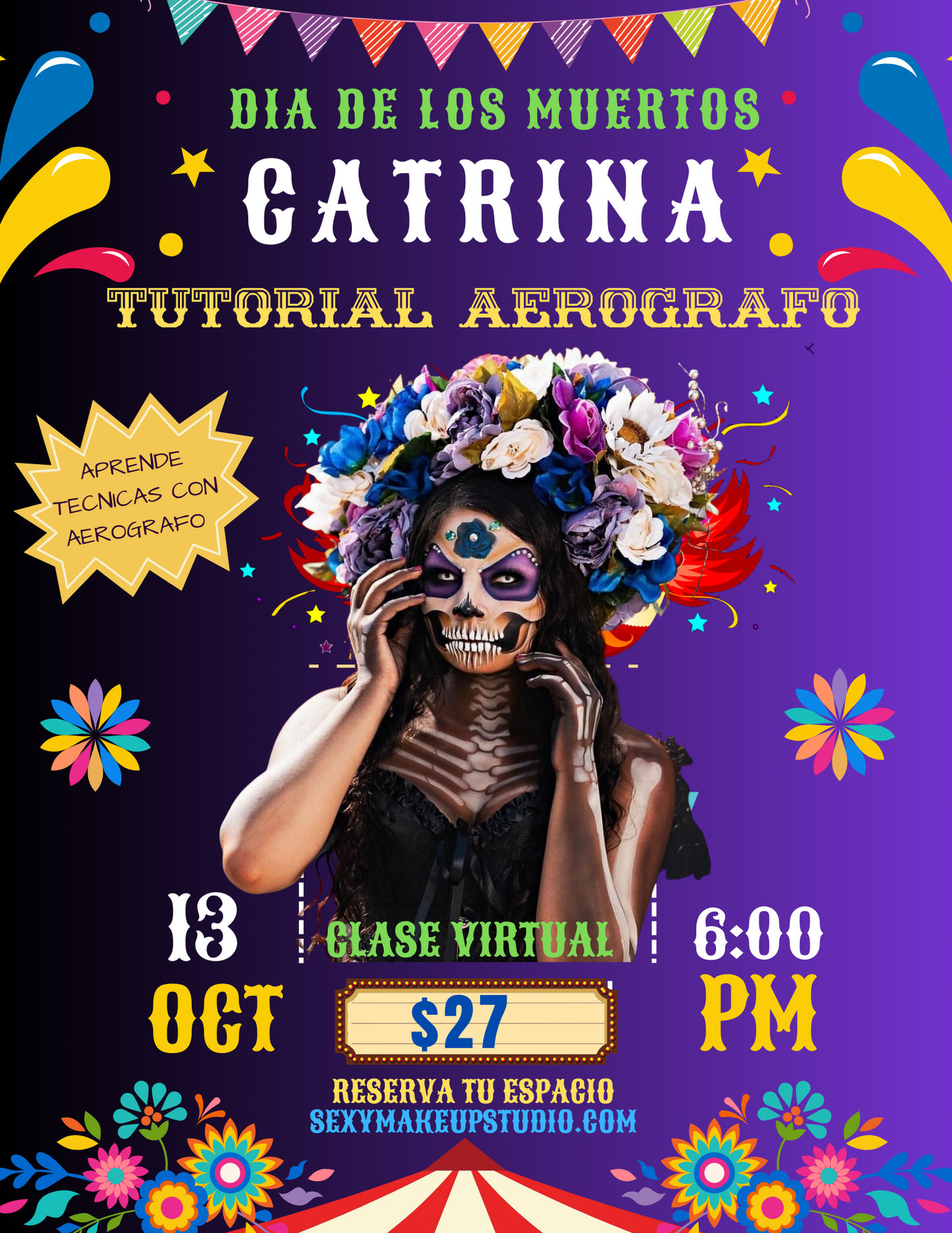CATRINA- CLASE DE MAQUILLAJE